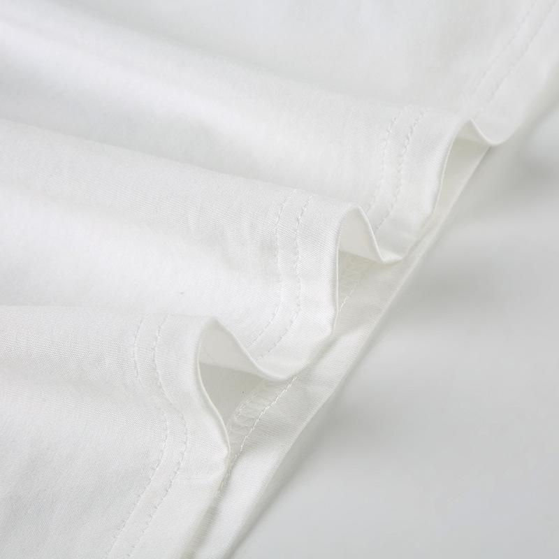 Amerikansk Street Hip Hop Munnprint Løs T-skjorte Dame Personlig Casual Topp