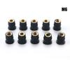 10Pcs Motorcycle For M4/M5/M6 Rubber Well Nuts Riding Accessories Fastener Goods