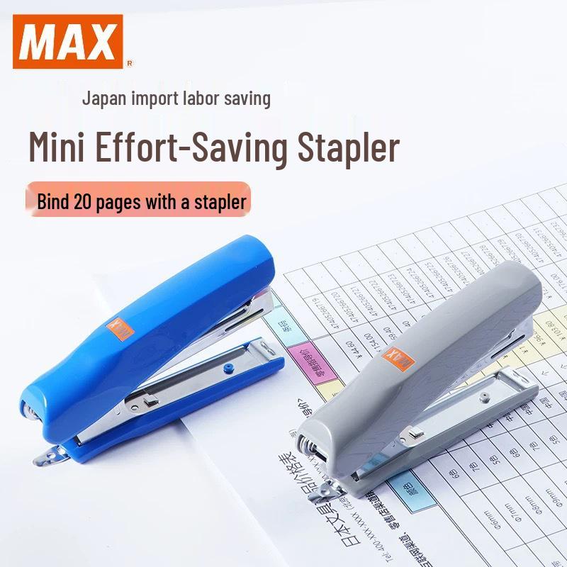 Japan Max No. 10 HD-10D Stapler with Staple Remover, Staples 20 Pages, Ideal for Students and Office Use HD-10D