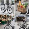 Foldable Folding Bike Basket with Mounting Plate Heavy-Duty