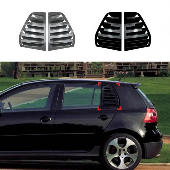 For VW Golf 5 MK5 5 Doors 2003-2010 Car Rear Louver Window Side Shutter Cover Trim Sticker Vent Scoop Carbon Fiber Look ABS