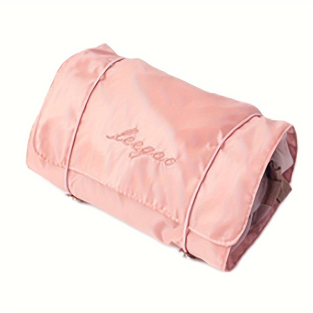 Pink waterproof detachable 4-in-1 makeup bag Multifunctional portable toiletry bag set Large capacity travel mesh storage bag