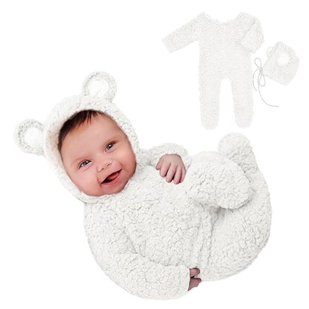 Bear Design Newborn Photoshoot Outfit Newborn Bear Bonnet and Pajama Set  Newborn Photoshoot