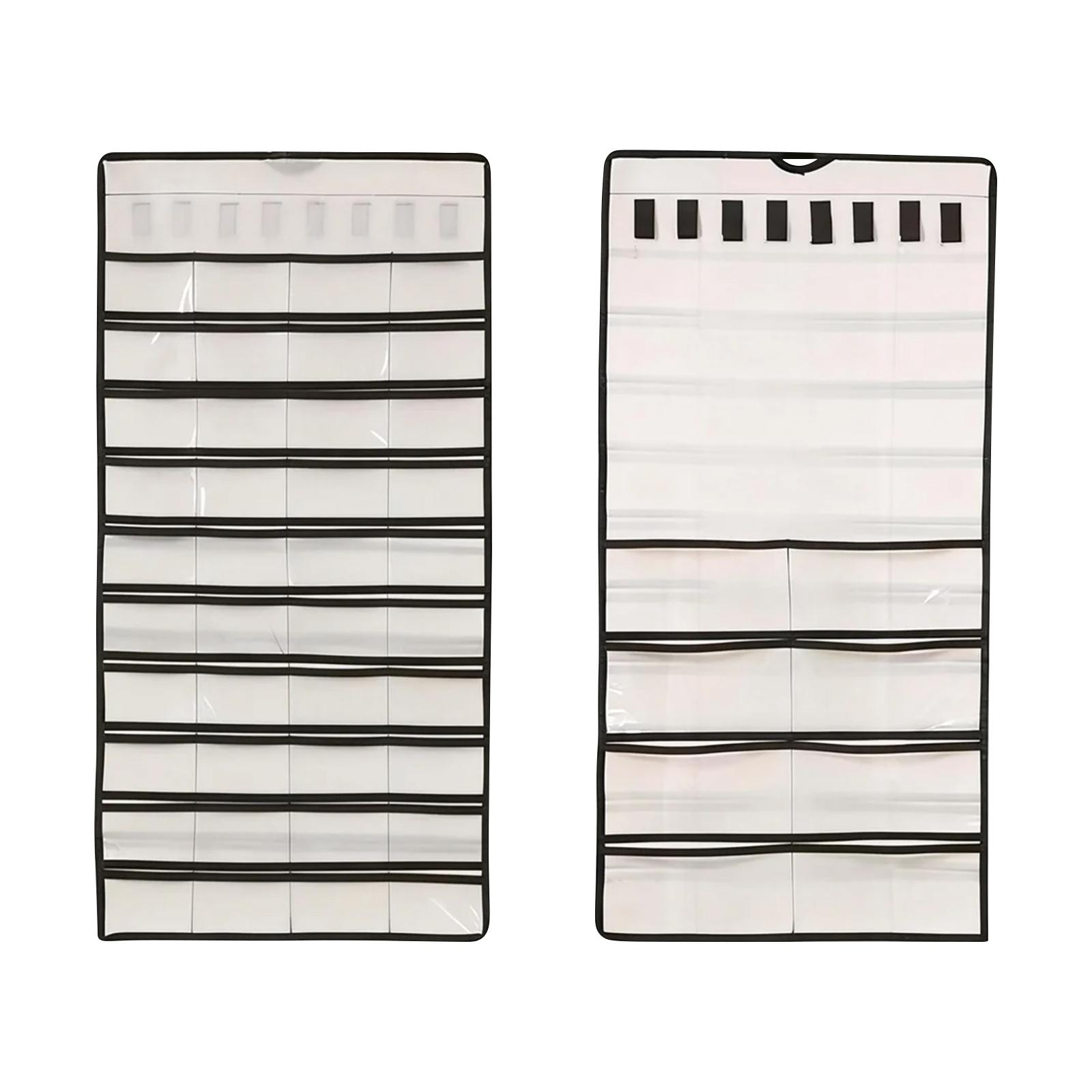 Hanging Jewelry Organizer Storage Roll With Hanger Wall Necklace Rack Display Hanging Wall/Door Metal Hook Double Sided Jewelry Rack One Size