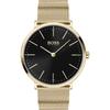 Horizon Black Gold Metal Mesh Bracelet Men's Quartz Watch 1513735
