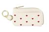 FLOWERING Smart Key Pouch (with Reel) Heart GKP0037-IV (Ivory) [For Various Smart Keys]