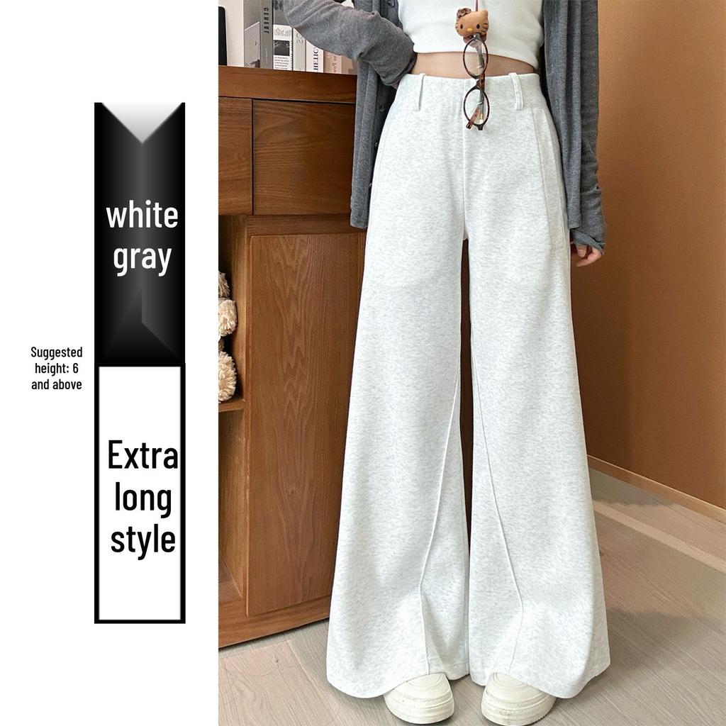 Frühling 2026 Damen Amerikanischer Stil Niedrige Taille Grau Spicy Girl Micro-Flare Jogginghose: Schmal Geschnitten, Po-Hebend, Bequem, Lässige Lange Hosen