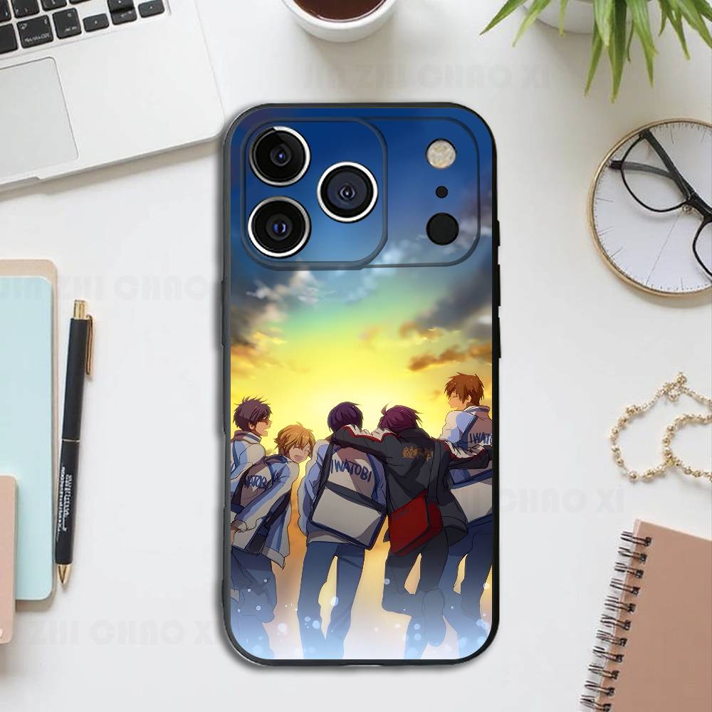 

Free! Swim Silicone Phone Case For IPhone 17 16 15 14 13 12 11 X XS Plus Pro Max Shockproof Soft Cover iPhone16promax