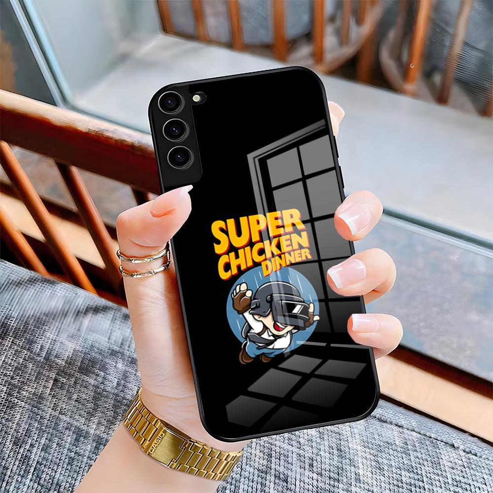 PUBG Winner Chicken Dinner Phone Case For Samsung A25 A13 A33 5G A54 A36 A35 A56 A52 A14 Shockproof Glass Cover
