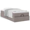 Ottoman Bed with Mattress Taupe 100x200 Cm Fabric