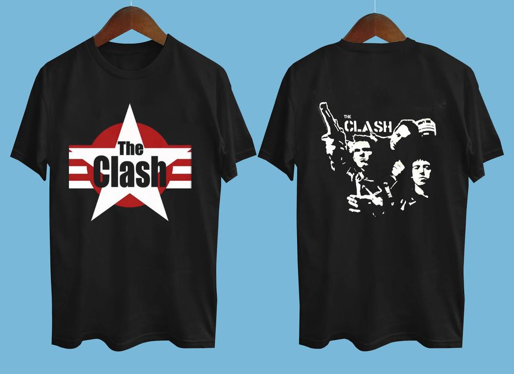 Logo THE CLASH PUNK BAND Black All Size SOFT STYLE SHIRT S03 Unisex T-Shirt XL
