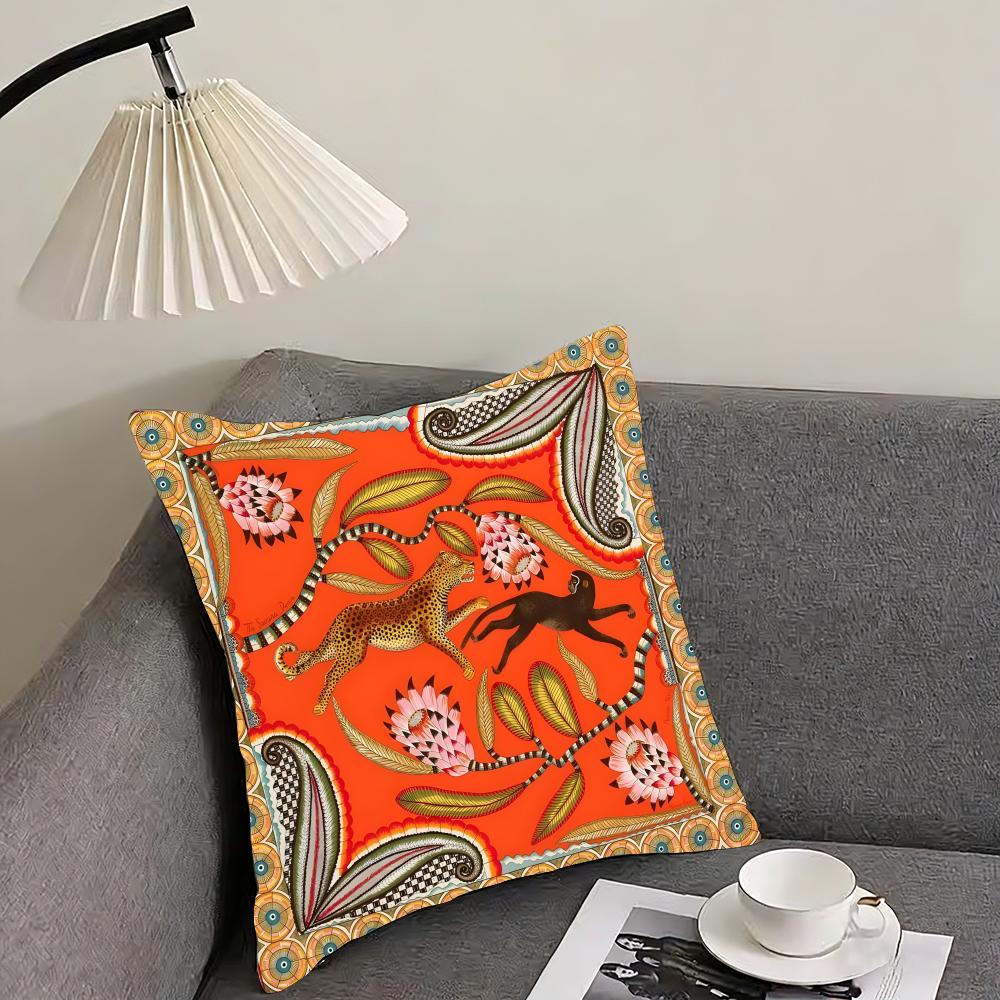 Animals Classical Cushion Cover Pillowcase Ultra Soft Skin Friendly Fabric Cloud Like Comfort  Concealed Zipper