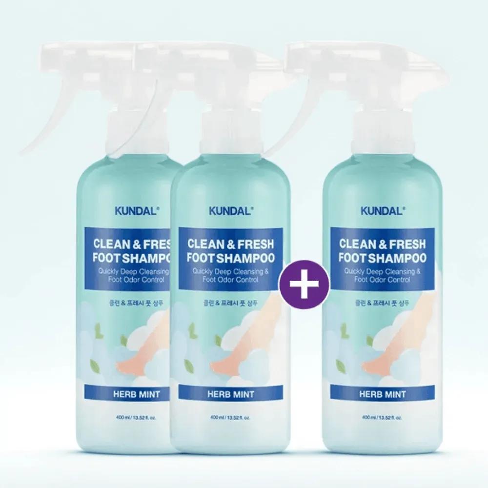 (2+1)KUNDAL Clean & Fresh Foot Shampoo 400ml Herb Mint