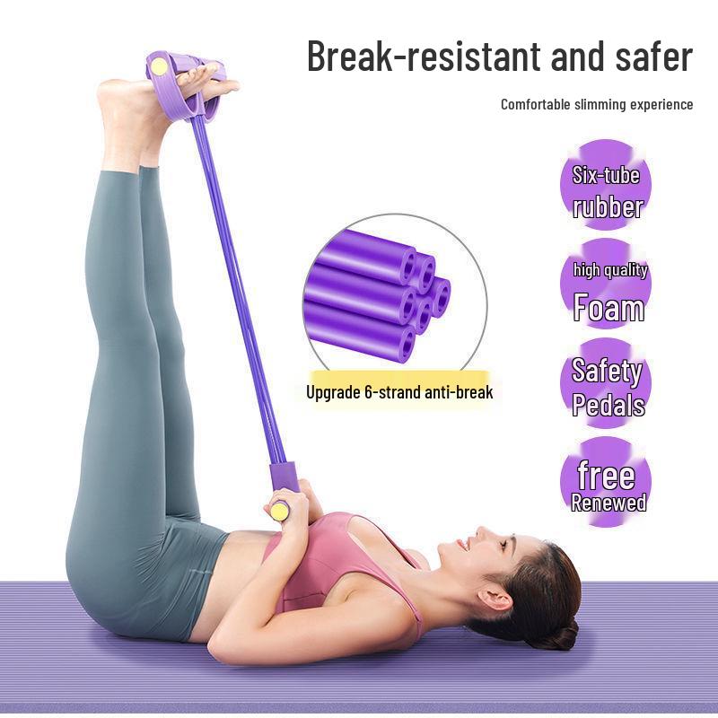 Abdominal and Waist Slimming Fitness Equipment with Elastic Rope for Sit-ups and Leg Pedals