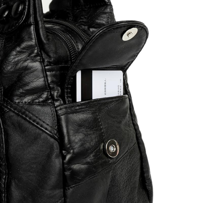 Middle-aged Mother Bag Women's Crossbody Bag Large Capacity Soft Leather Hand Shoulder Bag