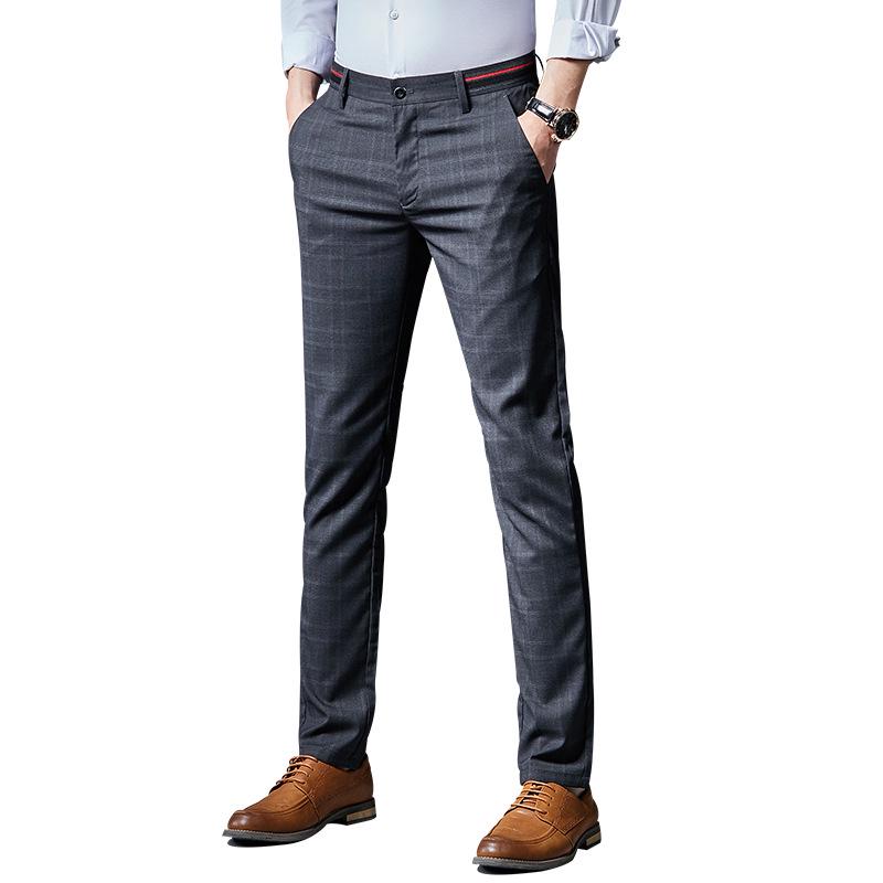 Men's Slim Fit Plaid Stretch Pants (2025 Summer/Autumn New) - Go One Size Up for a Looser Fit
