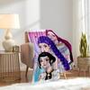 K-POP Anime Girls Group  Four Seasons Soft Warm Blanket  All-Season Thick Knit Polyester Bedspread for Bed, Camping, Travel  Perfect Gift