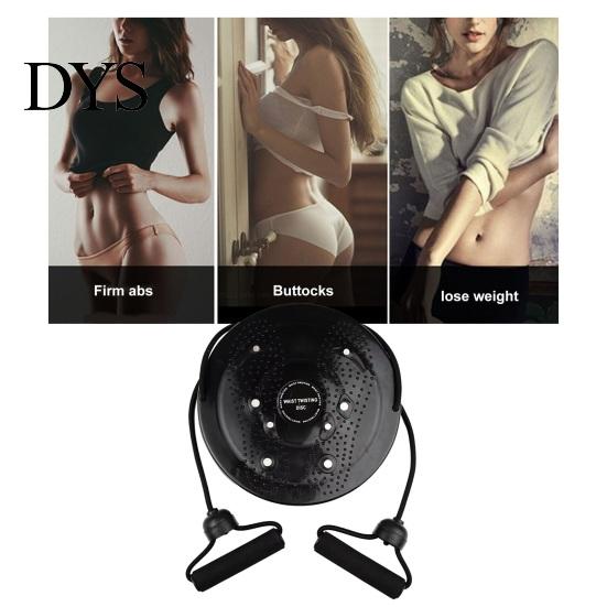 Waist Toning Exercise Plate Women Body Shaping Twister Magnetic Stone Whisper Disc Exerciser with Pull Rope Home Slimming Twisting Trimming Workout