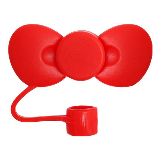 Straw Cap Bow Shape 10mm Dust-Proof Leak-proof Reusable Food Grade Bottle Straw Dust Cover Tumblers Straw Toppers Drinking Straw Lids Water