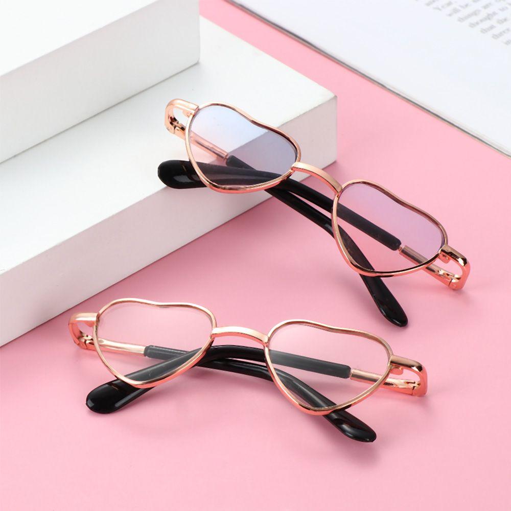 

Accessories Clear Lens Metal Heart Shape Toys Eyewear Plush Doll Miniature Doll Glasses Eyeglasses