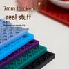 Honeycomb Silicone Placemats: Heat-Resistant, Non-Slip, Easy-to-Clean, Quadrilateral Kitchen Table Mats.