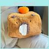 Charming Capybara Tissue Box Soft Plush Organizer For Desktop And Car Use