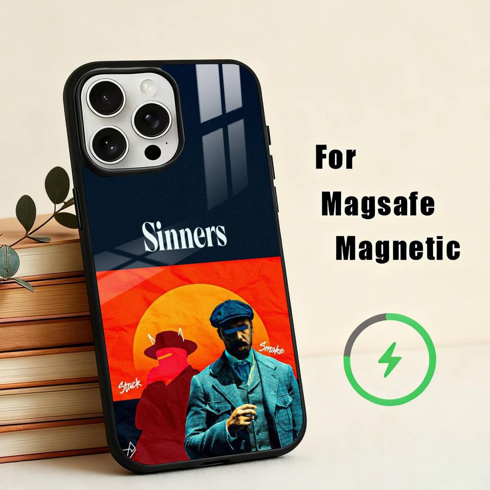 S-Sinners M-Movie-E W-Wallpaper Phone Case For iPhone 17,16,15,14,13,12,Plus,Pro,Max for Magsafe Magnetic Wireless Charging