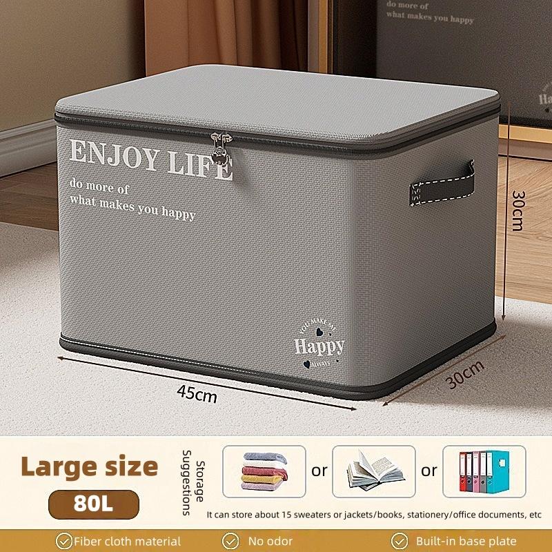 Home Campus Clothes Storage Box Home Fabric Large Capacity Wardrobe Clothes Quilt Sorting Box Makeup Storage Box