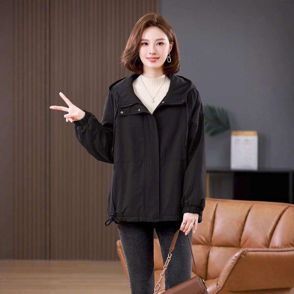 Women's 2024 Winter Hooded Fleece-Lined Parka, Plus Size, Casual, Thick Cotton Coat for Middle-Aged Moms