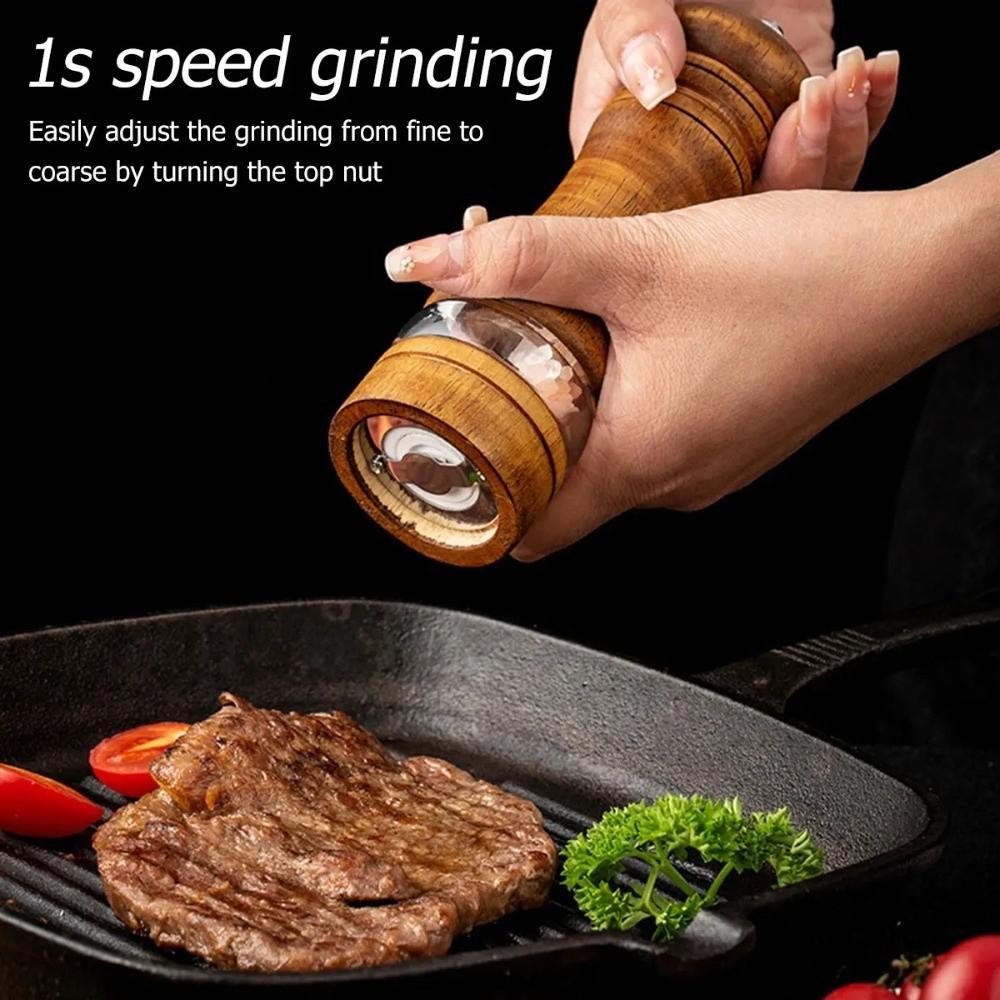 Ceramic Rotor Manual Pepper Grinder Adjustable Grinding Bottle Spice Salt Grinder Home Cooking