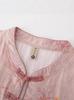 Modern Chinese Stand Collar Embroidered Short Sleeve Shirt for Middle-Aged and Elderly Women - Versatile Summer Top