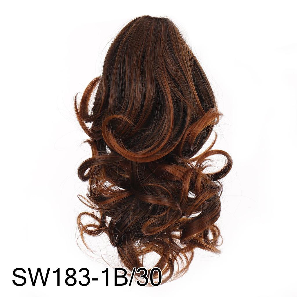 Bybrana Beauty Long Hair Bun Wig PonyTail Matte High Temperature Silk Fiber Claw Clip