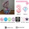 38PCS/SET Mermaid Shell Balloon Set With Aluminum Film Pink Digital 1-9 Birthday Party Family Decoration Shell Balloons