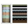 6 Rolls of European and American Style, Multi-Size, Retro Literary Lace Transparent PET Notebook Tape Stickers