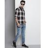 Men's Slim Fit Checkered Full Sleeves Spread Collar Premium Cotton Casual Shirt