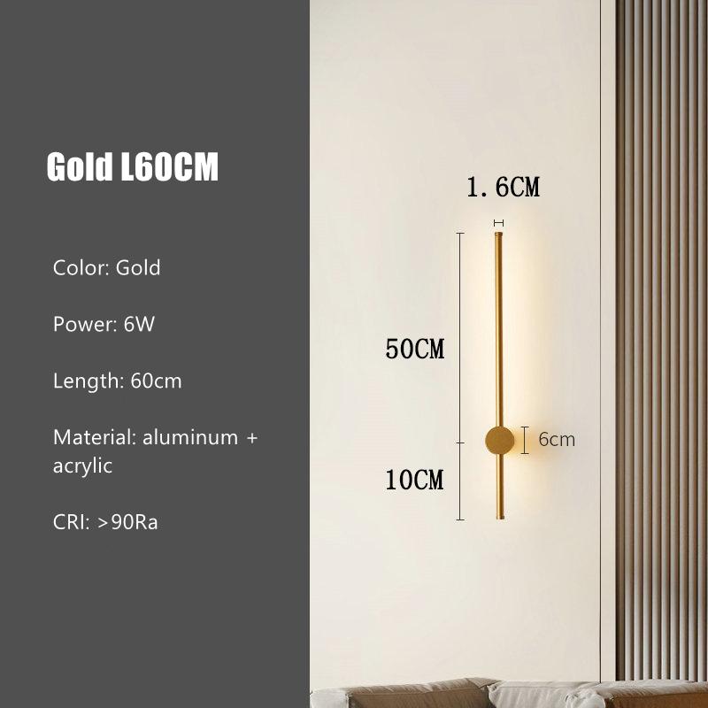Modern Long Strip LED Wall Lamp Rotatable Living Room Bedroom Simple Linear Light Sofa Background Decor Sconce Lighting Fixture