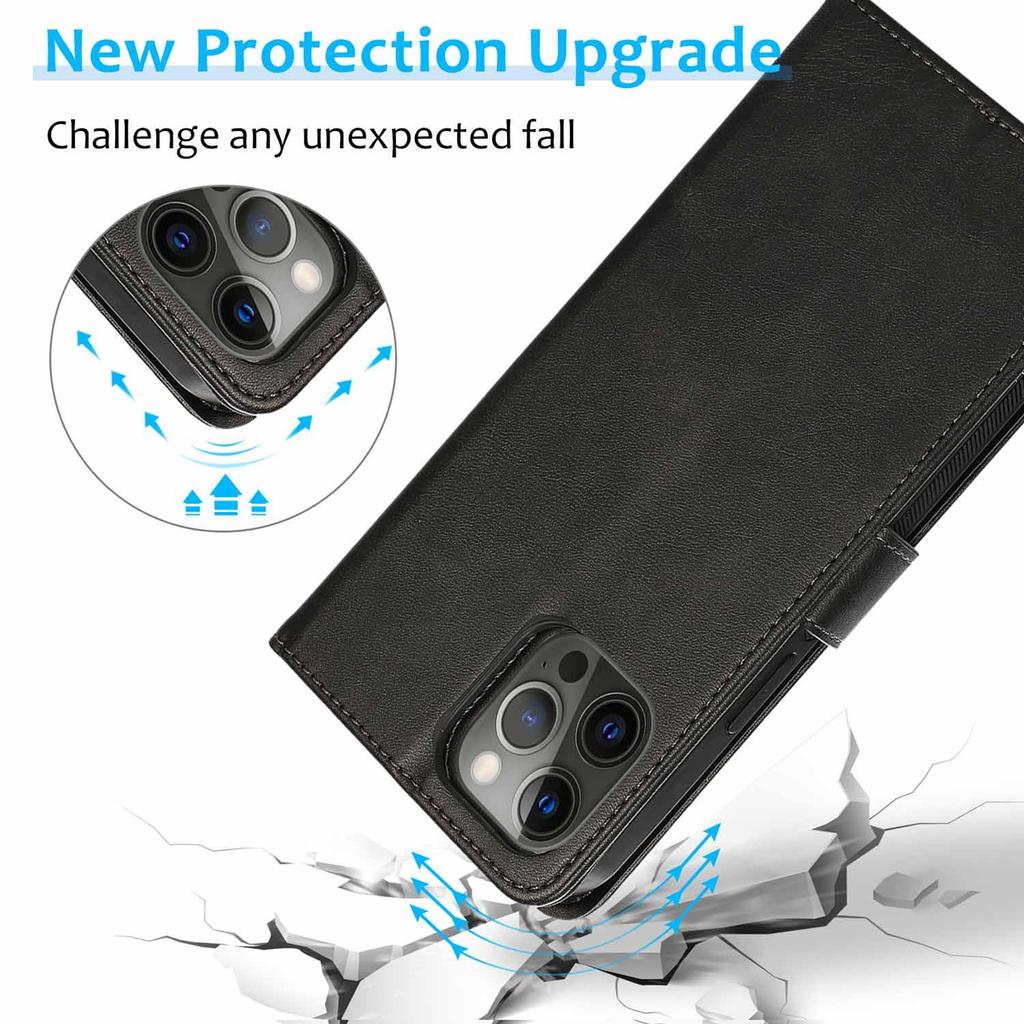 For iPhone 16 Pro Case Magnetic Detachable 2-in-1 Wallet Stand PU Leather Phone Cover