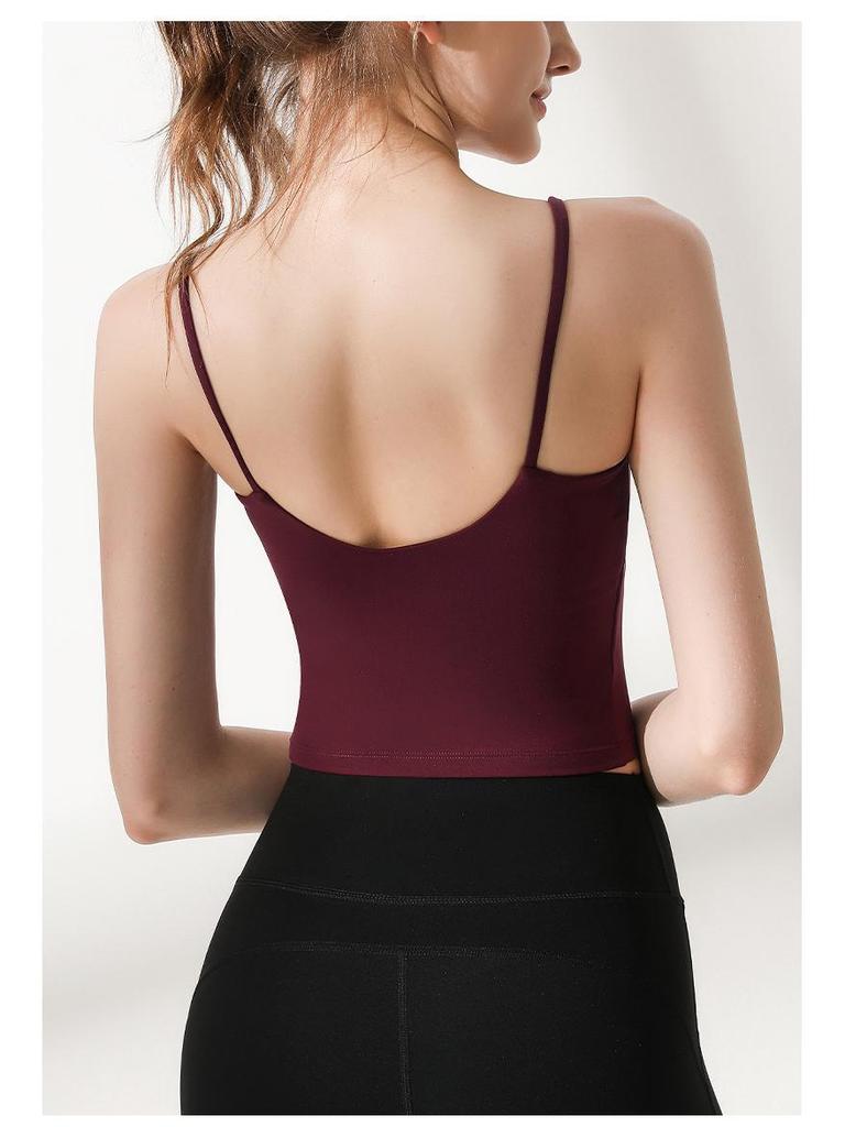 Lulu Nude Women's Shock-Absorbing Summer Yoga Fitness One-Piece Tank Top