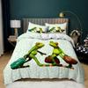 Frog Duvet Cover Set,Cartoon Frog Bedding Set Full Size King Size, Cute Frog Comforter Cover Set Quilt Cover For Teen Boys Girls