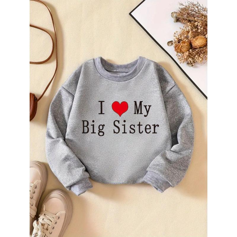 Kids Sweatshirt Creative Letter Pattern Fashion Casual Crew Neck Sweatshirt for Daily Party Holiday Gift