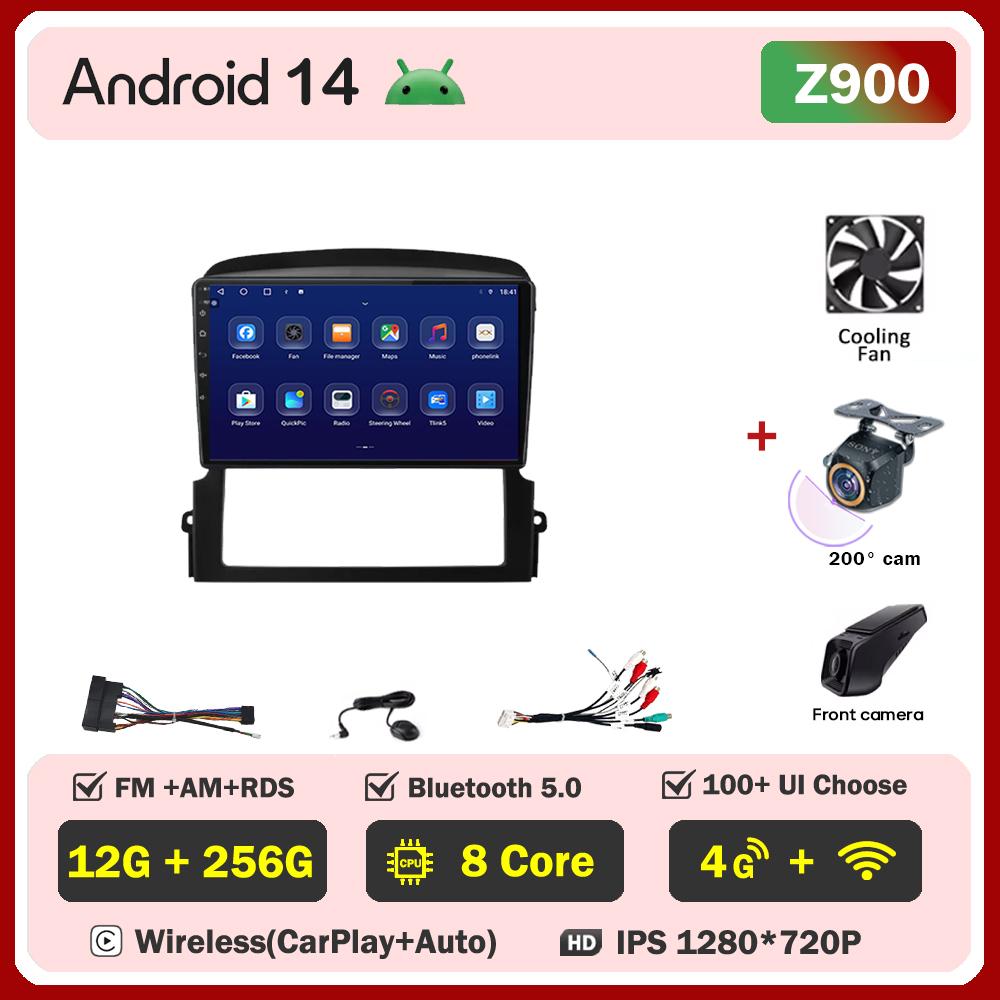 Android 14 For Kia Sorento BL 2002 2003 2004 2011 Car Multimedia Video Player Touch Screen Smart Car Systems GPS Navigation Wifi