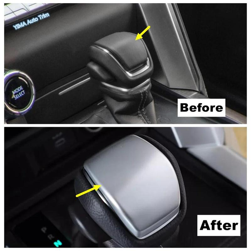 Carbon Fiber Car Shift Knob Cap Full Sticker Cover Trim For Toyota Land Cruiser LC70 LC250 LC300  2024 2025 Auto Accessories