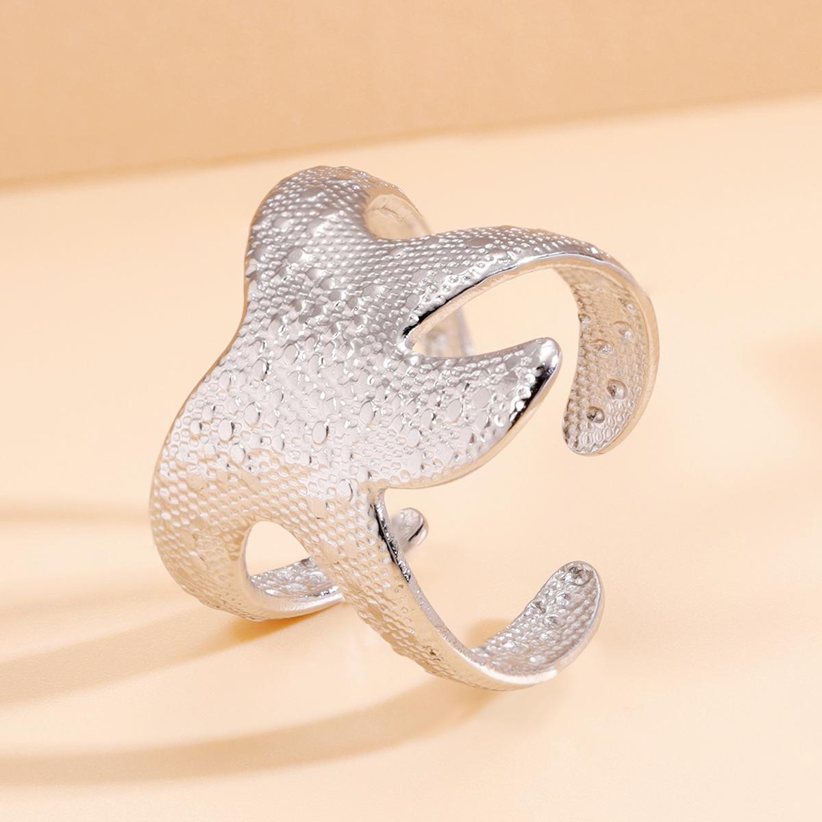 Bohemian Ocean-Inspired Starfish Ring: 18K Gold Plated Stainless Steel Jewelry
