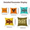 Metal Death Cushion Cover Cushion Cover Set 4Pcs 50X50 45X45 40X40 Pillowcase Decorative Sofa Home Decor