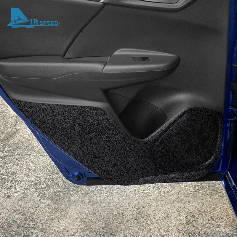 Door Anti-kick Pad For For Honda Fit JAZZ 2015 2016 2017 2018 LHD RHD Car Leather Carbon Mat Interior Trim Accessories