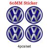 2025 Caldo 4 Pezzi 56/60/65mm Adesivi Coprimozzo Centrale per Cerchi Auto Emblema Tappo Mozzo Per Volkswagen VW R Line GTI Golf 5 7 Caddy Passat Polo T