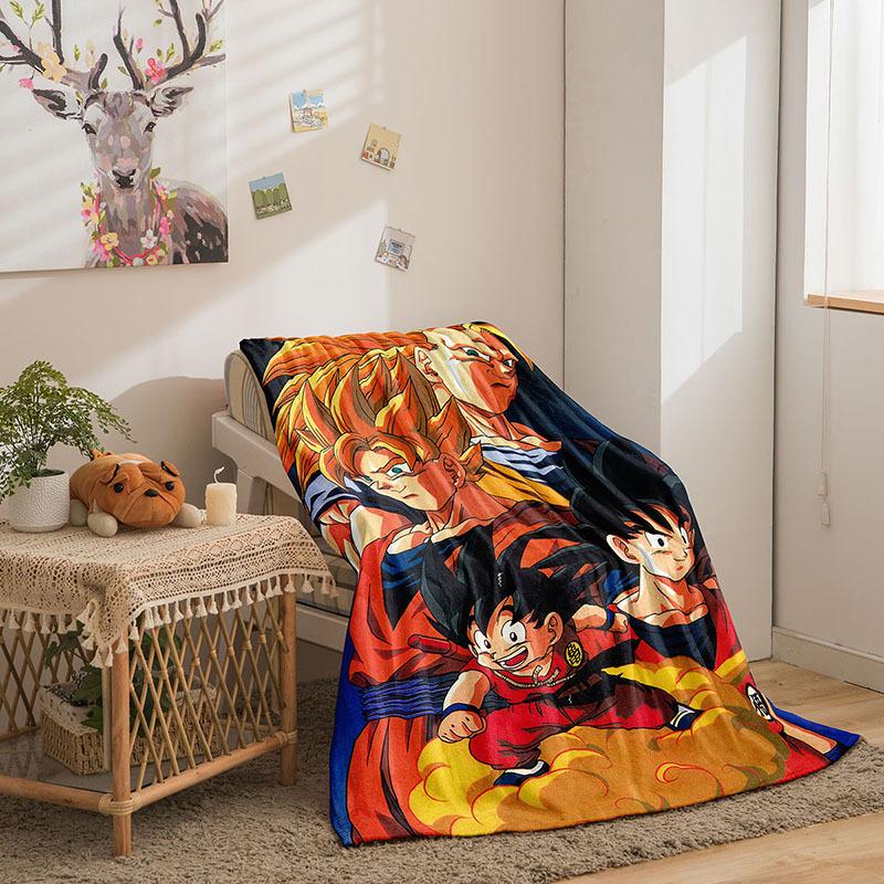 Dragon Ball Sunman Series Flannel Fleece Blanket 3D Printed Sofa Blanket Thickened Blanket