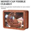 Money Box Savings Time for Saving PeriodCoins 10000 Japanese Piggy Bank Budget with Counter Goal Numbers Retro Moneybox
