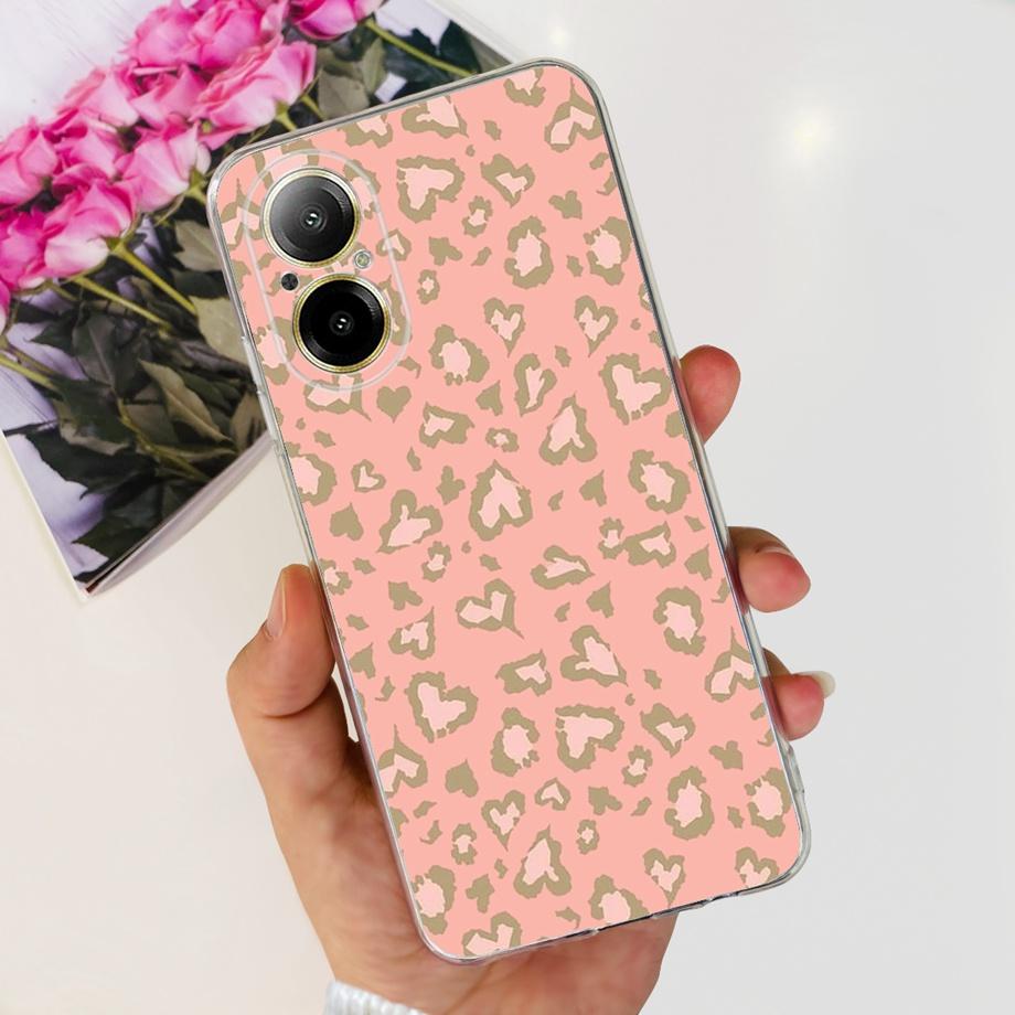 Weiche TPU-Stoßstange Hüllen für Realme C67 4G RMX3890 Rückabdeckung Dünnes Klares Silikon Handyhülle Damen Mode Malerei Funda C 67 4G