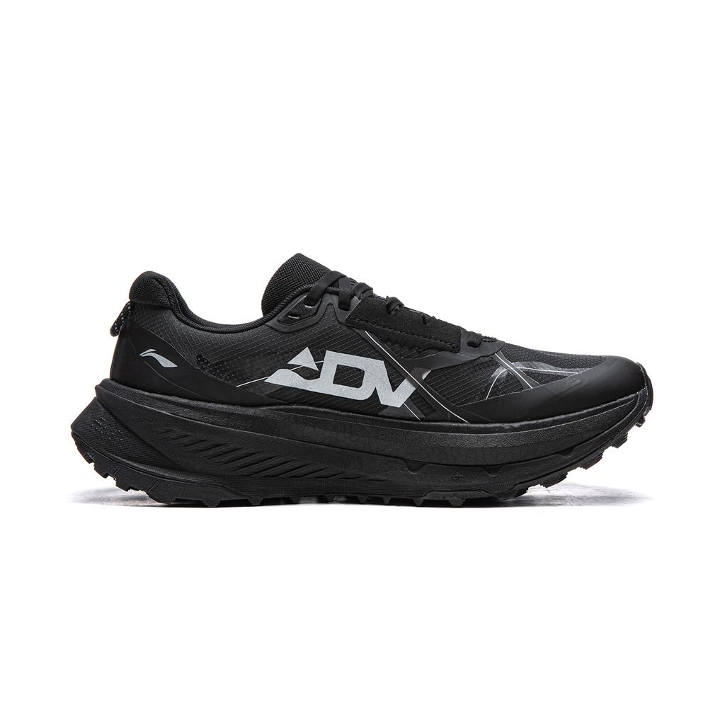 Li Ning Cushioning Slip Resistant Abrasion Resistant Rebound Low top Trail Running Shoes Unisex Black ARNV023-3